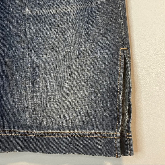 Vintage 1990s Tommy Hilfiger Flag Label Blue Denim Skirt 6 - Picture 2 of 6